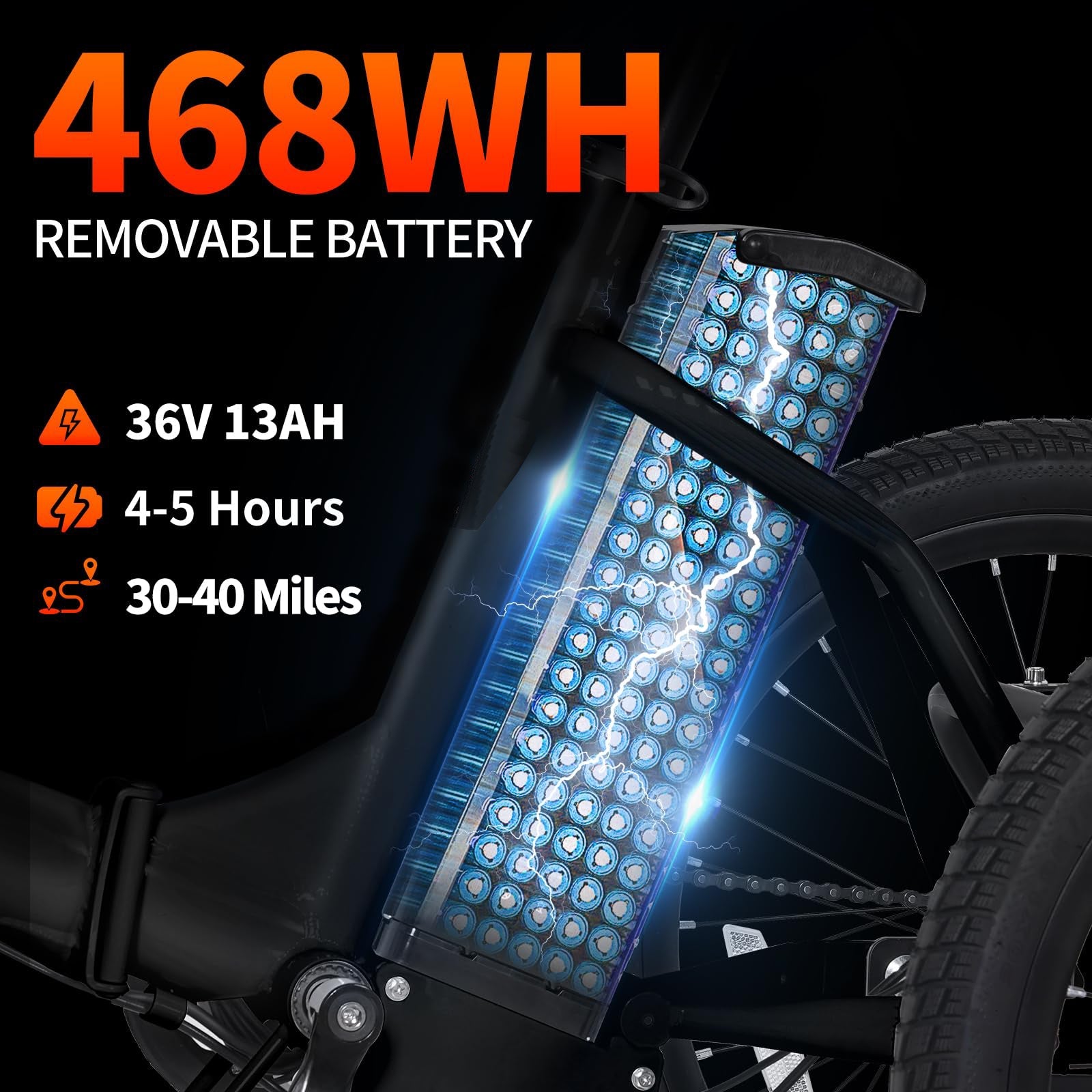 Folding Fat Tire Electric Trike for Adults 700W Peak Step-Through 468Wh Battery